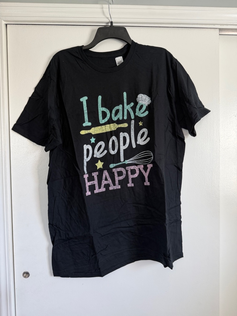 Black Crewneck T-Shirt with Interior Scan Tag